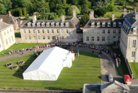 Marquee for a school prom set up at Boughton House in Kettering