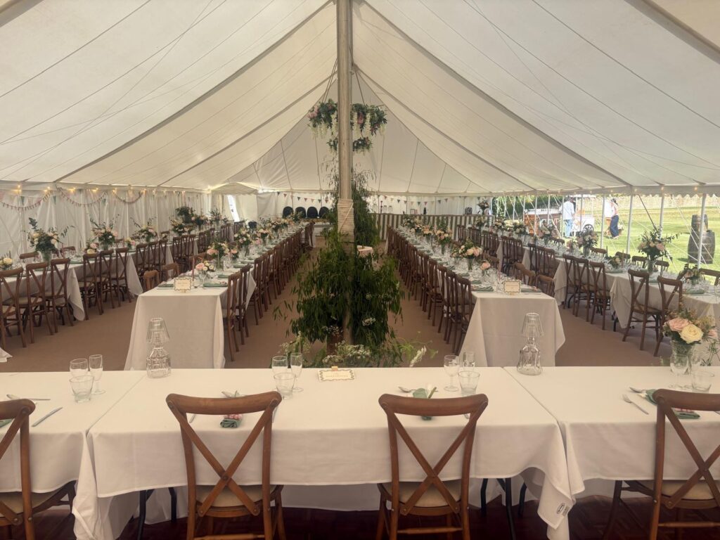 traditional wedding marquee